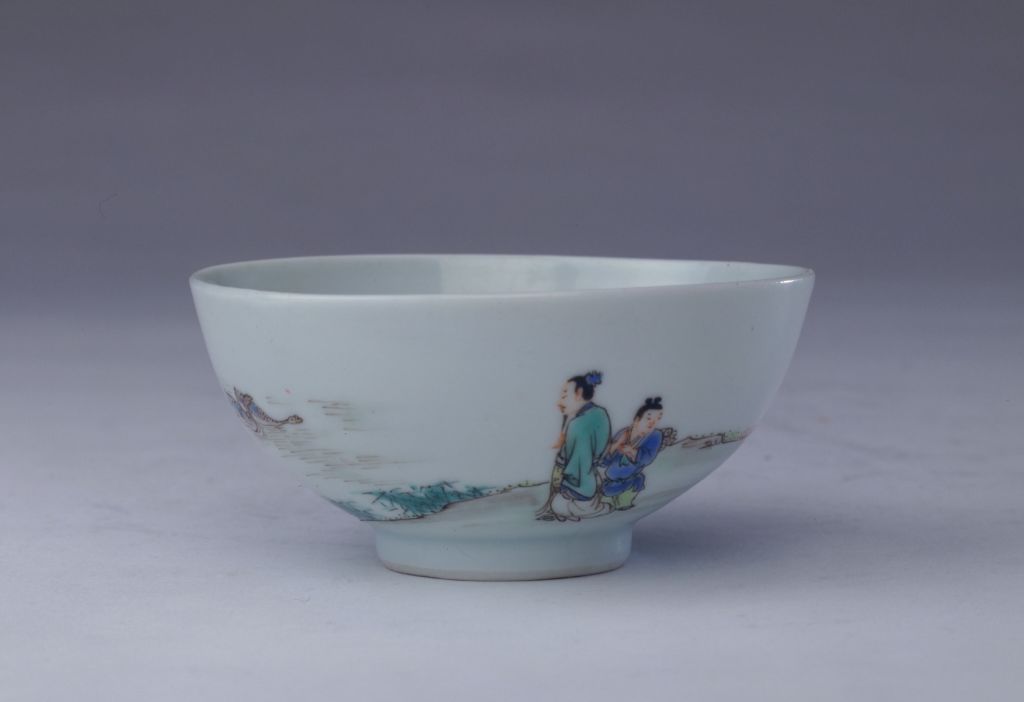 图片[1]-Five-color bowl with figure pattern-China Archive